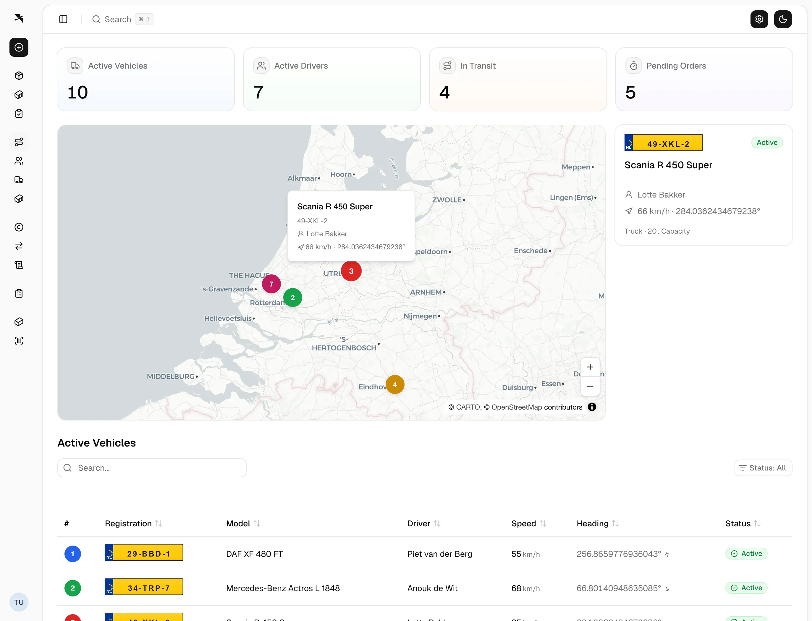 Esnaj dashboard with the XLSX upload dialog open